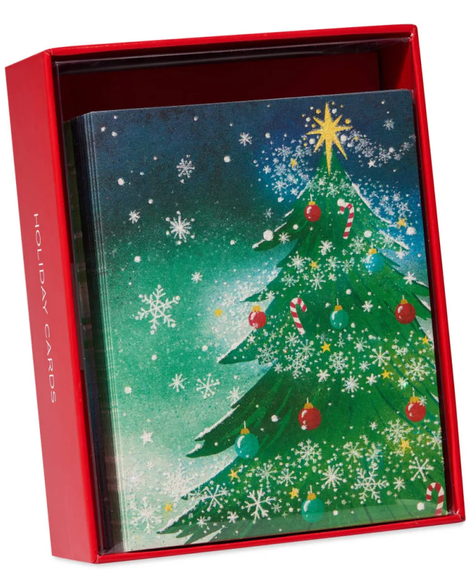 Magical Tree Top Holiday Christmas Boxed Cards, 20 Count