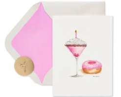 Martini and Donut Birthday Greeting Card – Designed by Bella Pilar