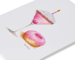 Martini and Donut Birthday Greeting Card – Designed by Bella Pilar