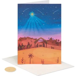 May God Bless You Nativity Religious Holiday Boxed Cards, 14-Count