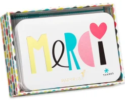 Merci Thank You Boxed Blank Note Cards and Envelopes, 14-Count