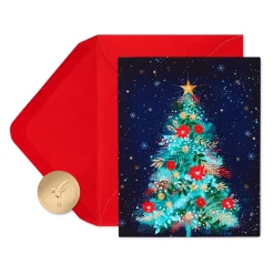 Merry and Bright Christmas Boxed Cards with Envelopes, 20-Count
