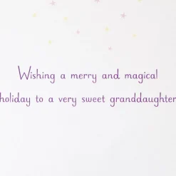 Merry and Magical Holiday Christmas Greeting Card for Granddaughter