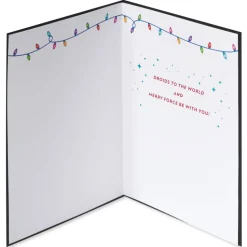 Merry Force Be with You Star Wars Christmas Greeting Card