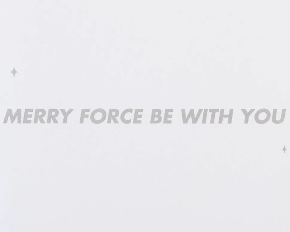 Merry Force Be with You Star Wars Christmas Boxed Cards – Glitter-Free, 8-Count