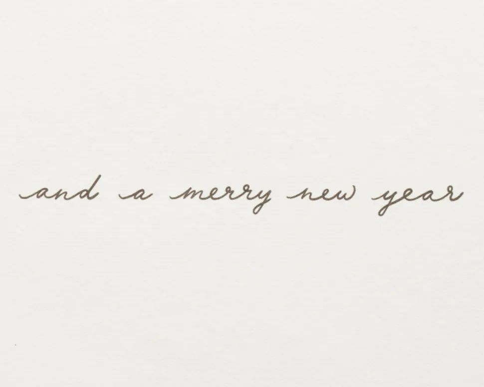 Merry New Year Dog Christmas Greeting Card