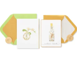 Message in a Bottle Thank You Greeting Card Bundle, 2-Count