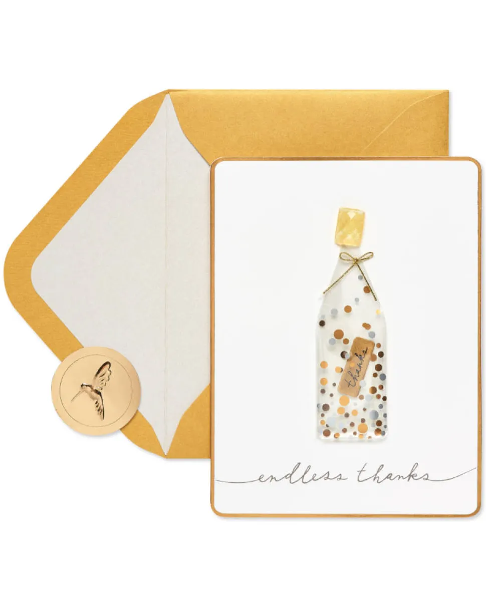 Message in a Bottle Thank You Greeting Card