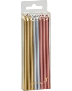 Metallic Birthday Candles, 24-Count