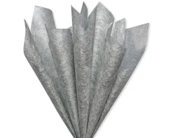 Metallic Silver Tissue Paper, 4-Sheets