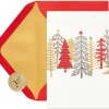 Metallic Trees Holiday Boxed Cards, 12-Count