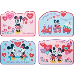 Mickey and Minnie Blank Valentines Day Cards and Stickers, 20-Count