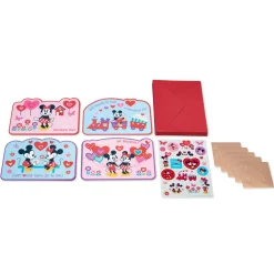 Mickey and Minnie Blank Valentines Day Cards and Stickers, 20-Count