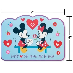 Mickey and Minnie Blank Valentines Day Cards and Stickers, 20-Count
