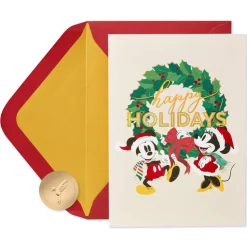 Mickey and Minnie Mouse Disney Holiday Boxed Cards, 14-Count