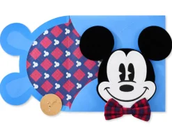 Mickey With Bowtie Birthday Greeting Card