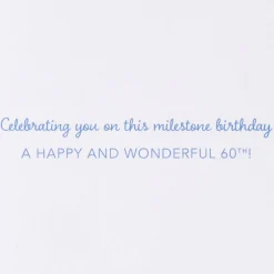 Milestone Birthday 60th Birthday Greeting Card