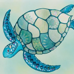 Mosaic Turtle Blank Greeting Card