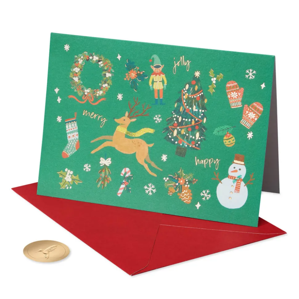 Most Wonderful Time Christmas Cards Boxed with Envelopes, 14-Count