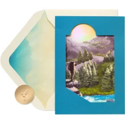 Mountain Hiker Birthday Greeting Card for Grandson