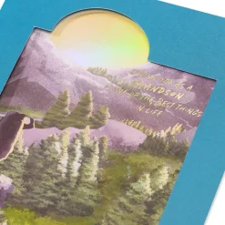 Mountain Hiker Birthday Greeting Card for Grandson