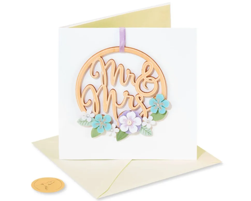 Mr. and Mrs. Wedding Greeting Card