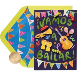 Música Risas Y Diversión Spanish Birthday Greeting Card
