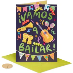 Música Risas Y Diversión Spanish Birthday Greeting Card
