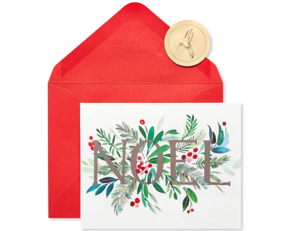 Noel and Holly Holiday Boxed Cards, 20-Count