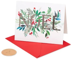 Noel and Holly Holiday Boxed Cards, 20-Count