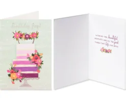 Ombre Cake and Balloons Birthday Cards, 2-Count