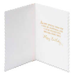 Ombre Floral Cake Birthday Greeting Card