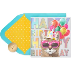 One Cool Cat Birthday Greeting Card