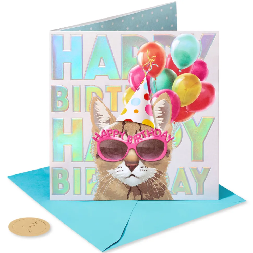 One Cool Cat Birthday Greeting Card
