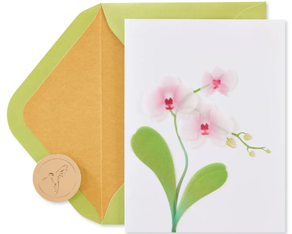 Orchid Blank Greeting Card