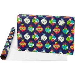 Ornaments, Lights, Llamas Holiday Wrapping Paper Rolls, 3 Rolls