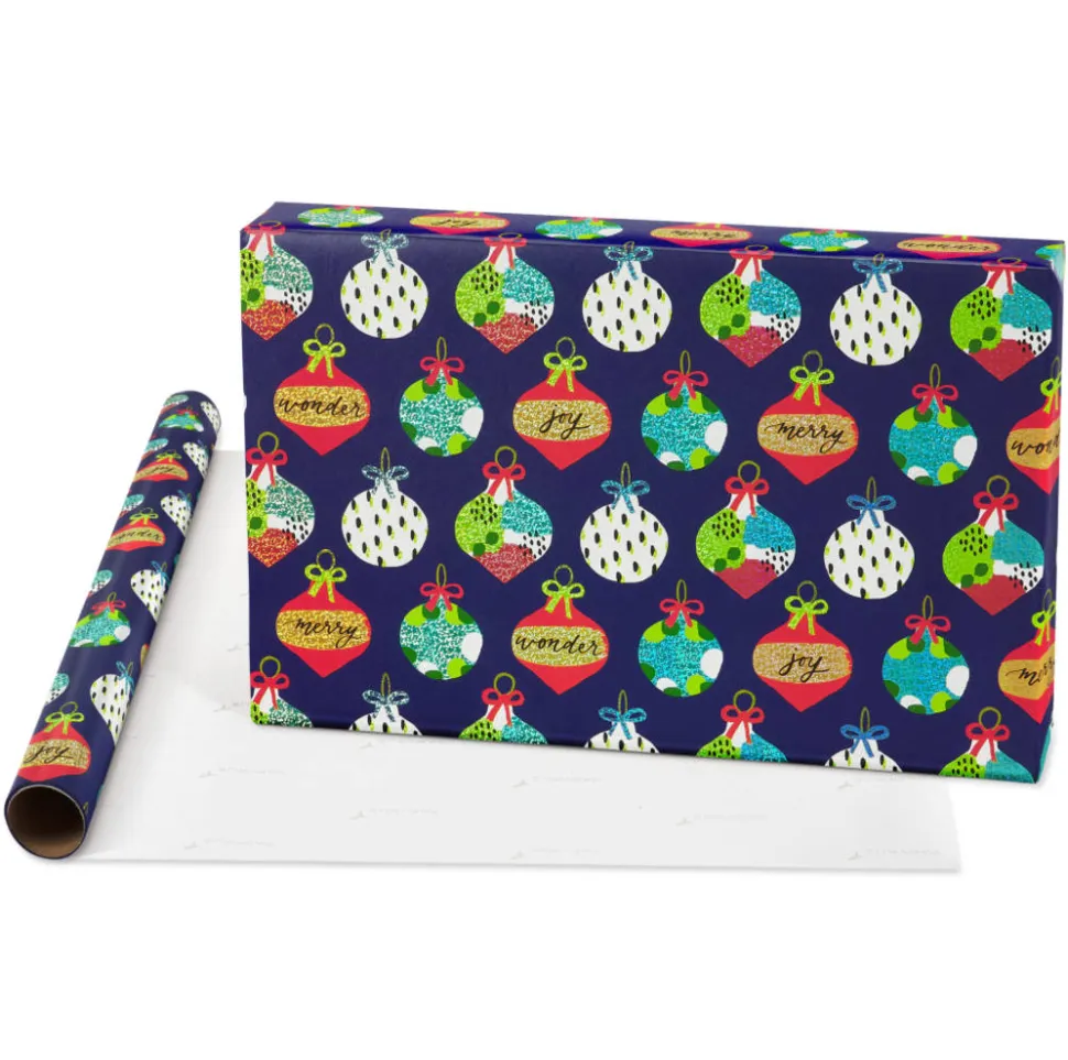Ornaments, Lights, Llamas Holiday Wrapping Paper Rolls, 3 Rolls