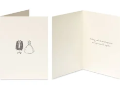 Outfits and Champagne Wedding Greeting Card Bundle, 2-Count