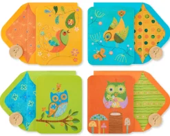 Owls and Birds Boxed Blank Note Cards with Envelopes, 20-Count