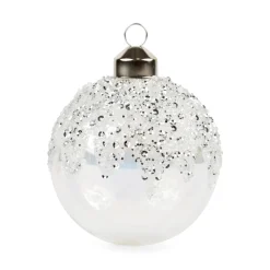 12 Pack Crystal Christmas Ornaments