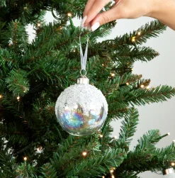 12 Pack Crystal Christmas Ornaments
