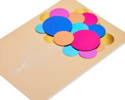 Paillette Balloons Birthday Greeting Card