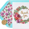 Painterly Wreath Thank You Greeting Card