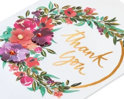 Painterly Wreath Thank You Greeting Card