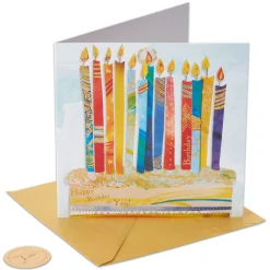 Paper Candles Birthday Greeting Card
