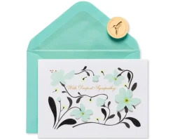 Paper Sculpted Floral Sympathy Greeting Card