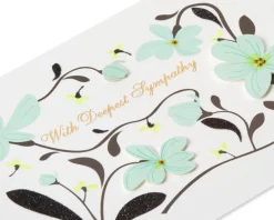 Paper Sculpted Floral Sympathy Greeting Card