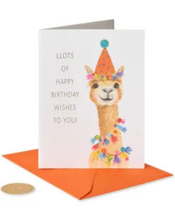 Party Hat Llama Birthday Greeting Card