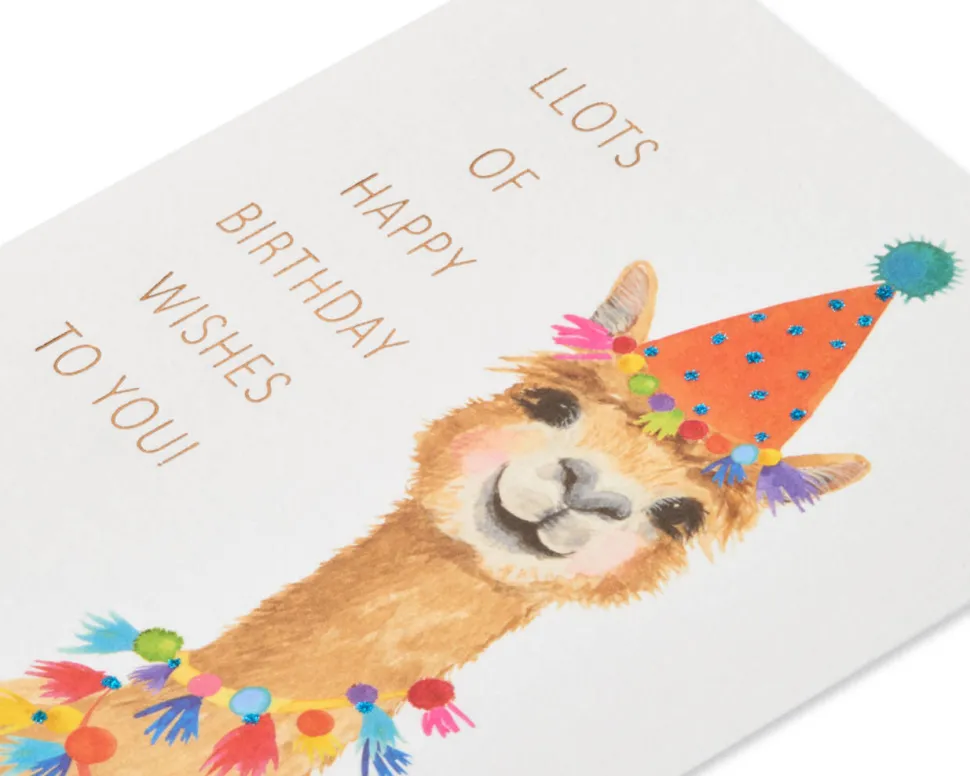 Party Hat Llama Birthday Greeting Card