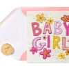Patchwork Baby Girl New Baby Greeting Card